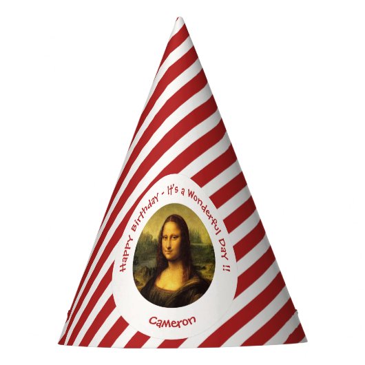 レオナルドダヴィンチモナリザパーティーコレクション パーティーハット (正面)