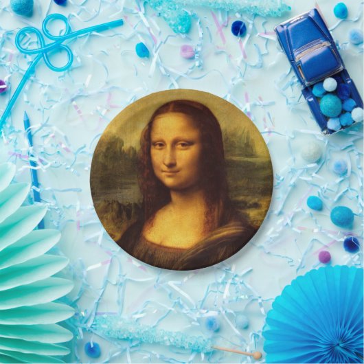 レオナルドダヴィンチモナリザファインアート絵画ズ ペーパープレート (パーティー)