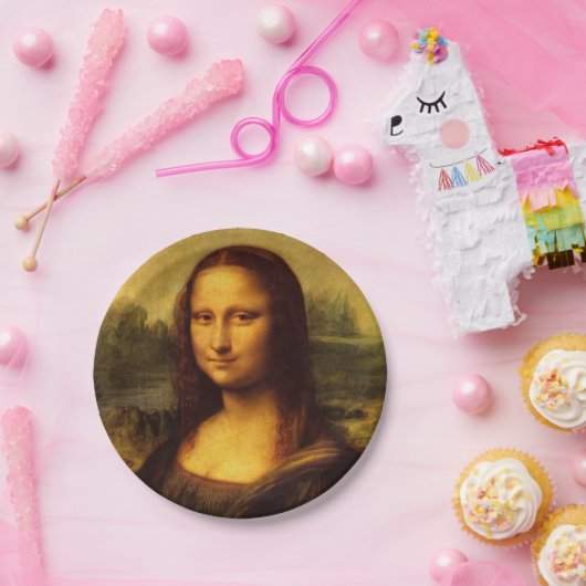 レオナルドダヴィンチモナリザファインアート絵画ズ ペーパープレート (パーティー)
