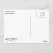 レオナルドダヴィンチモナリザファインアート絵画ズ ポストカード (裏面)