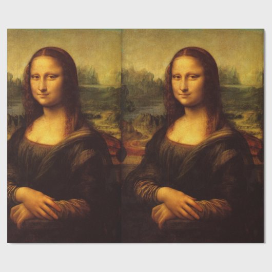 レオナルドダヴィンチモナリザファインアート絵画ズ ラッピングペーパー (フラット)