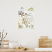 レオナルドダヴィンチヴィトゥルーヴィアンマンコラージュ ポスター (キッチン)