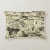 レオナルドダヴィンチヴィンテージヒト解剖学的喉頭脚 アクセントクッション (正面)