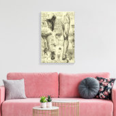 レオナルドダヴィンチヴィンテージヒト解剖学的喉頭脚 キャンバスプリント (インサイチュ (リビング))