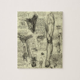 レオナルドダヴィンチヴィンテージヒト解剖学的喉頭脚 ジグソーパズル
