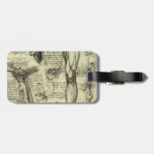 レオナルドダヴィンチヴィンテージヒト解剖学的喉頭脚 ラゲッジタグ (裏面横)