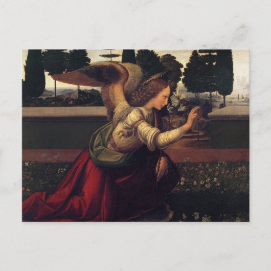 レオナルドダヴィンチ受胎告知 – 天使 ポストカード (正面)