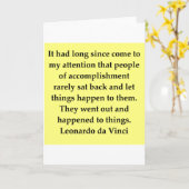 レオナルドダヴィンチ引用文 カード (黄色い花)