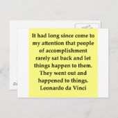 レオナルドダヴィンチ引用文 ポストカード (正面/裏面)