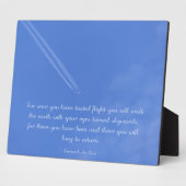 レオナルドダヴィンチ感動的飛行引用文 フォトプラーク (側面)