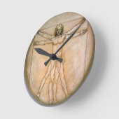 レオナルドダヴィンチ時計 ラウンド壁時計 (傾斜)