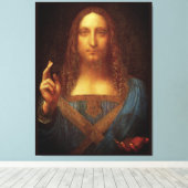 レオナルドダヴィンチ1500サルバータームンディファインアート キャンバスプリント (インサイチュ (ウッドフロア))