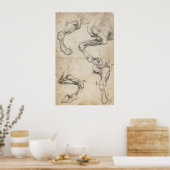 レオナルド勉強馬脚 ポスター (キッチン)