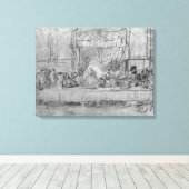 レオナルド・ダのフレスコ画の後の最後の晩餐 キャンバスプリント (インサイチュ (ウッドフロア))