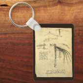 レオナルド・ダ飛んでいる・ヴィンチによるマシンスケッチの翼 キーホルダー (正面)