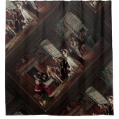 レオナルド・ダ・キュトロとルイロペ遊ス・チェス シャワーカーテン (正面)