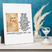 レオナルド・ダ・ヴィンチくつろぎワーク判断パワー フォトプラーク (側面)