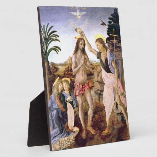 レオナルド・ダ・ヴィンチによるイエス・キリストのバプテスマ フォトプラーク (側面)