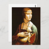 レオナルド・ダ・ヴィンチによるエルミンの女性（1483年） ポストカード (正面/裏面)