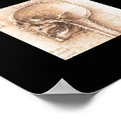 レオナルド・ダ・ヴィンチによるスカルの見解。1489 ポスター (角)