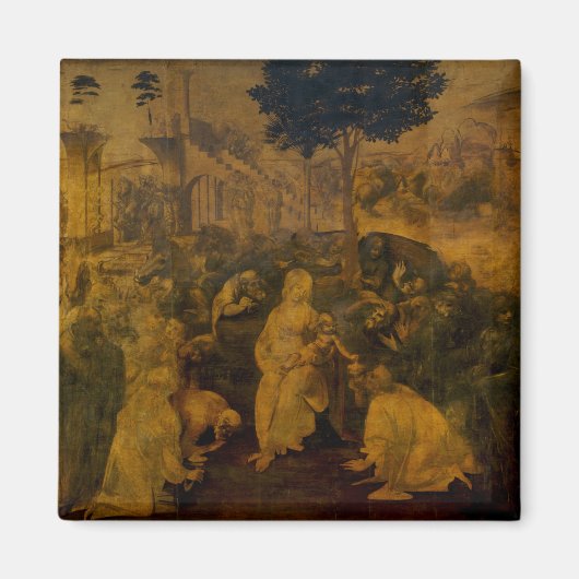 レオナルド・ダ・ヴィンチによるマギ崇拝 マグネット (正面)