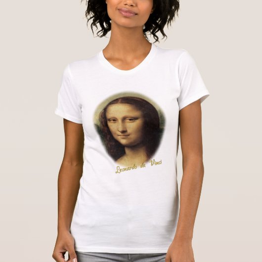 レオナルド・ダ・ヴィンチによるモナ・リザ Tシャツ (正面)