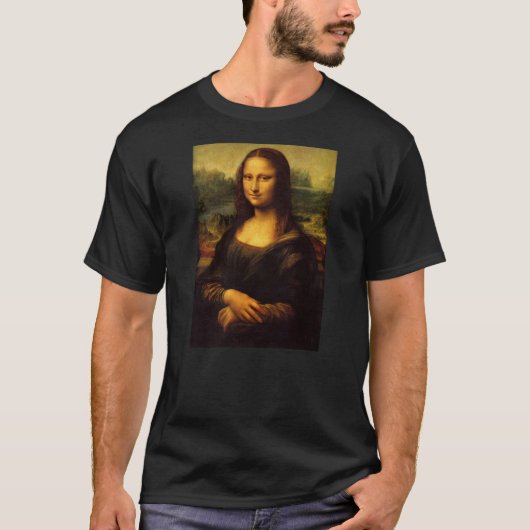 レオナルド・ダ・ヴィンチによるモナ・リザ Tシャツ (正面)