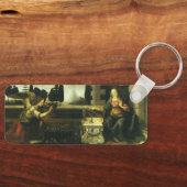 レオナルド・ダ・ヴィンチによる主の受胎告知 キーホルダー (正面)