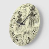 レオナルド・ダ・ヴィンチによる人間の手の解剖学 ラージ壁時計 (傾斜)