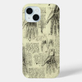 レオナルド・ダ・ヴィンチによる人間の手の解剖学 Case-Mate iPhoneケース (裏面)