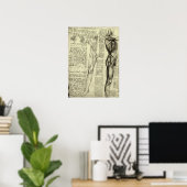 レオナルド・ダ・ヴィンチによる人間の解剖学的男性筋肉 ポスター (ホームオフィス)