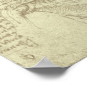 レオナルド・ダ・ヴィンチによる人間の解剖学的脊柱 ポスター (角)