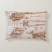 レオナルド・ダ・ヴィンチによる人間の解剖学的骨格の骨 アクセントクッション (裏面)