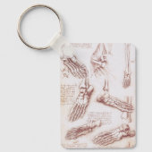 レオナルド・ダ・ヴィンチによる人間の解剖学足の骨 キーホルダー (正面)