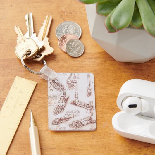 レオナルド・ダ・ヴィンチによる人間の解剖学足の骨 キーホルダー (デスク)