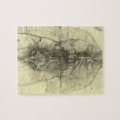 レオナルド・ダ・ヴィンチによる人間の解剖学、女性の胴体 ジグソーパズル (横)