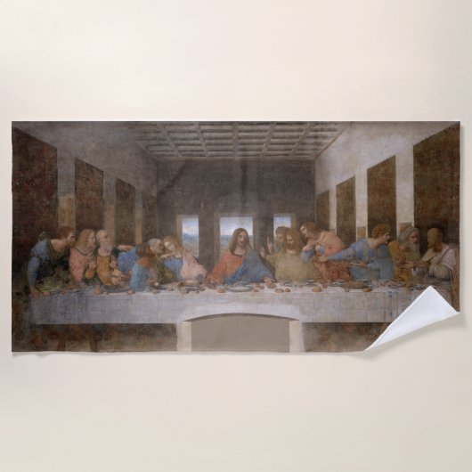 レオナルド・ダ・ヴィンチによる最後の晩餐 ビーチタオル (正面)