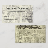 レオナルド・ダ・ヴィンチによる男性筋解剖学スケッチ 名刺 (正面/裏面)