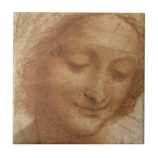 レオナルド・ダ・ヴィンチによる聖アンナの習作肖像 タイル (正面)