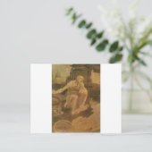 レオナルド・ダ・ヴィンチによる荒野の聖ジェローム ポストカード (スタンド正面)