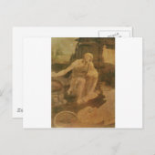 レオナルド・ダ・ヴィンチによる荒野の聖ジェローム ポストカード (正面/裏面)