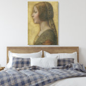 レオナルド・ダ・ヴィンチによる青年フィアンセのポートレート キャンバスプリント (インサイチュ (寝室))