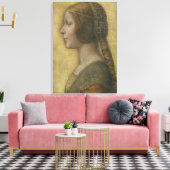 レオナルド・ダ・ヴィンチによる青年フィアンセのポートレート キャンバスプリント (インサイチュ (リビング))