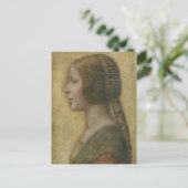 レオナルド・ダ・ヴィンチによる青年フィアンセのポートレート ポストカード (スタンド正面)