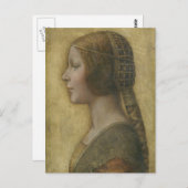 レオナルド・ダ・ヴィンチによる青年フィアンセのポートレート ポストカード (正面/裏面)