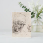 レオナルド・ダ・ヴィンチによる2人の戦士の頭取の勉強 ポストカード (スタンド正面)