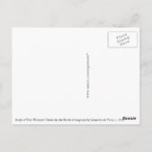 レオナルド・ダ・ヴィンチによる2人の戦士の頭取の勉強 ポストカード (裏面)