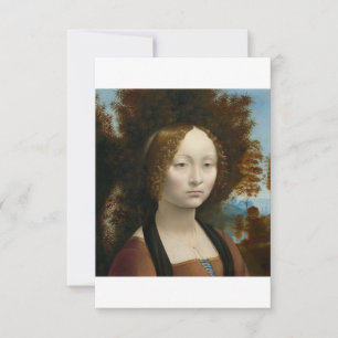 レオナルド・ダ・ヴィンチによるGinevra de Benci サンキューカード