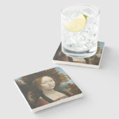レオナルド・ダ・ヴィンチによるGinevra de Benci ストーンコースター (横)