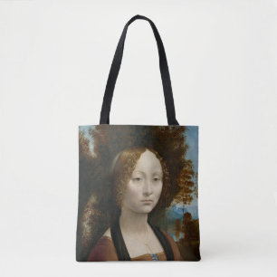 レオナルド・ダ・ヴィンチによるGinevra de Benci トートバッグ